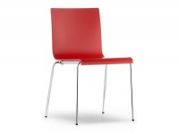 Židle KUADRA XL 2403 DS s chromovou podnoží - červená - 2