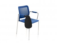 Židle WAIT s čalouněným sedákem a područkami - 3